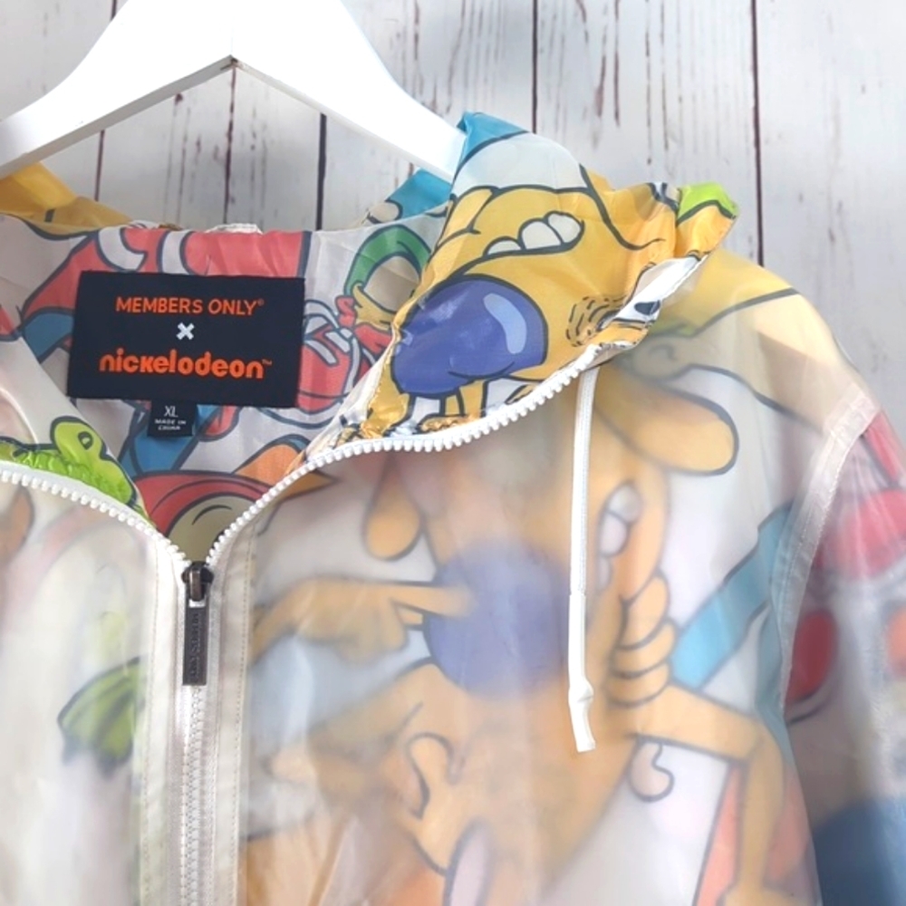 Members Only Translucent Nickelodeon Print Pullover Jacket Size XL - Picture 9 of 16